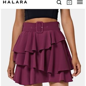 Halara belted tiered skirt